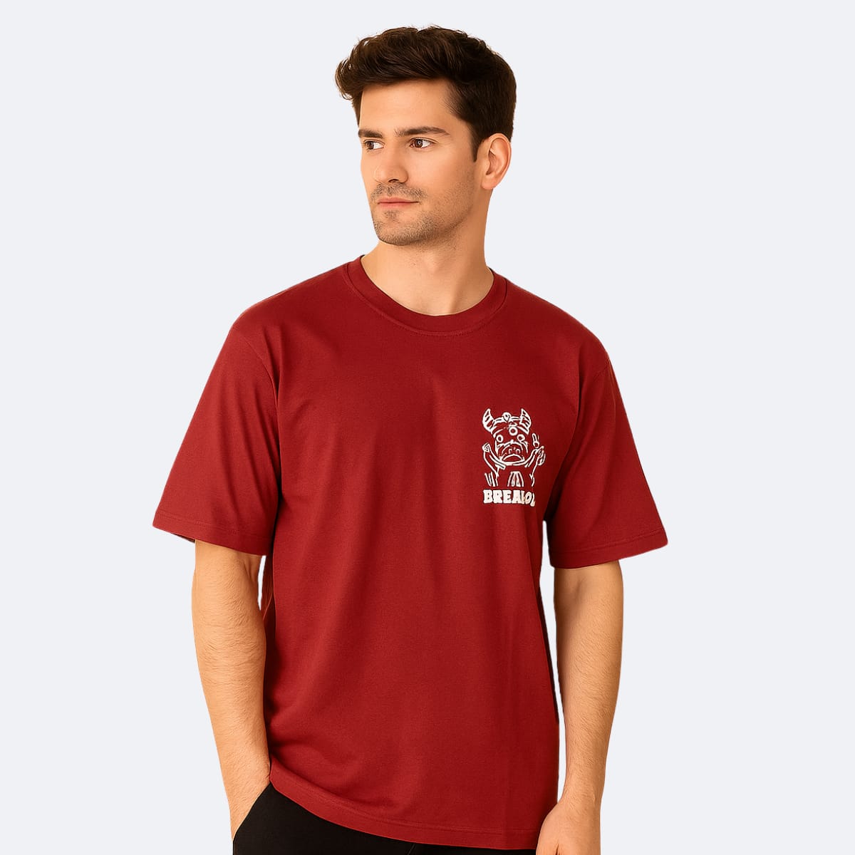 Men's Drop Shoulder Tshirt (Both side print) - Image 2