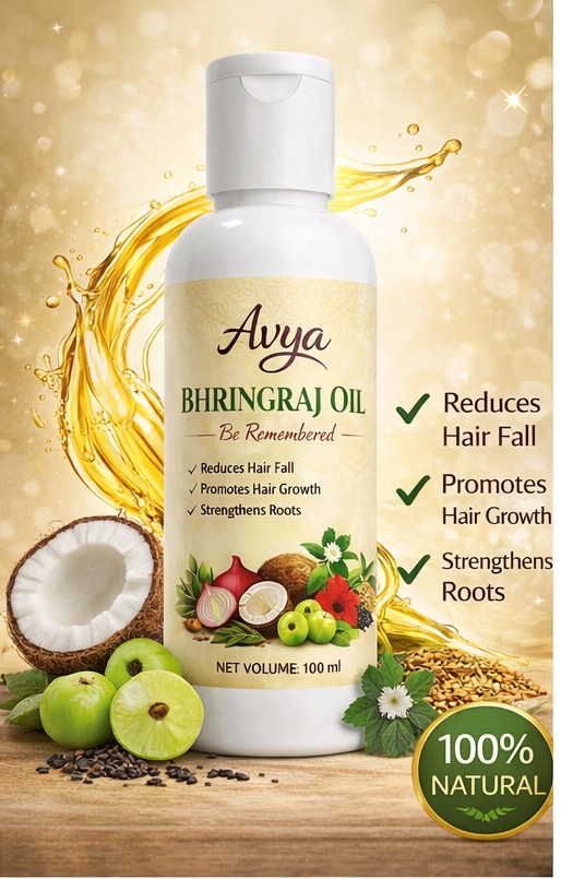 Avya Bhringhraj Hair Oil 100ml β Reduces Hair Fall, Promotes Hair Growth & Strengthens Roots - Image 5
