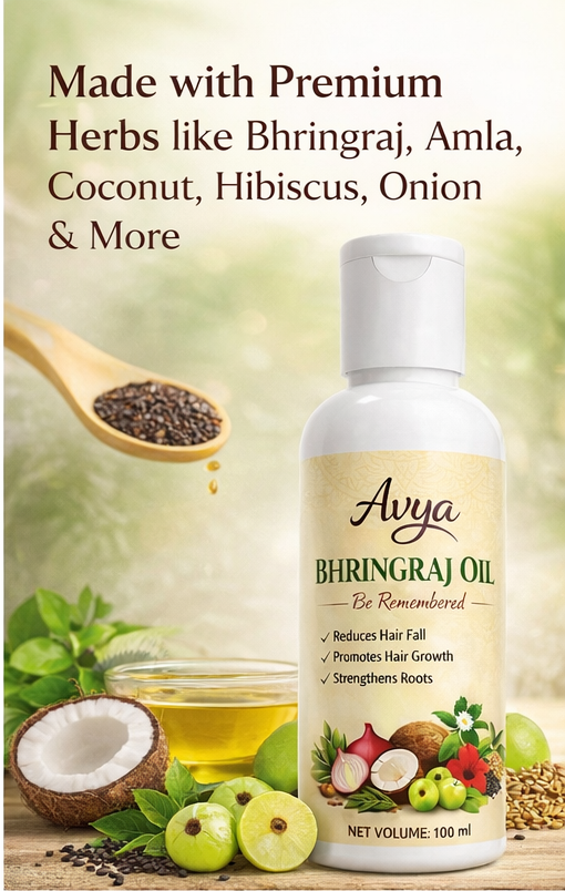 Avya Bhringhraj Hair Oil 100ml β Reduces Hair Fall, Promotes Hair Growth & Strengthens Roots - Image 4