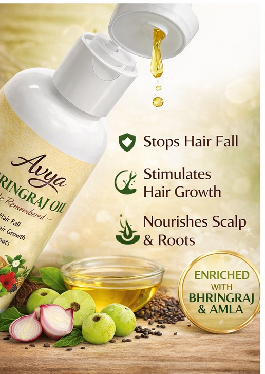 Avya Bhringhraj Hair Oil 100ml β Reduces Hair Fall, Promotes Hair Growth & Strengthens Roots - Image 2